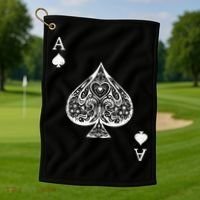 Ace Of Spades Costume Playing Card Costume Ace Spade Golf Towel thumb 1