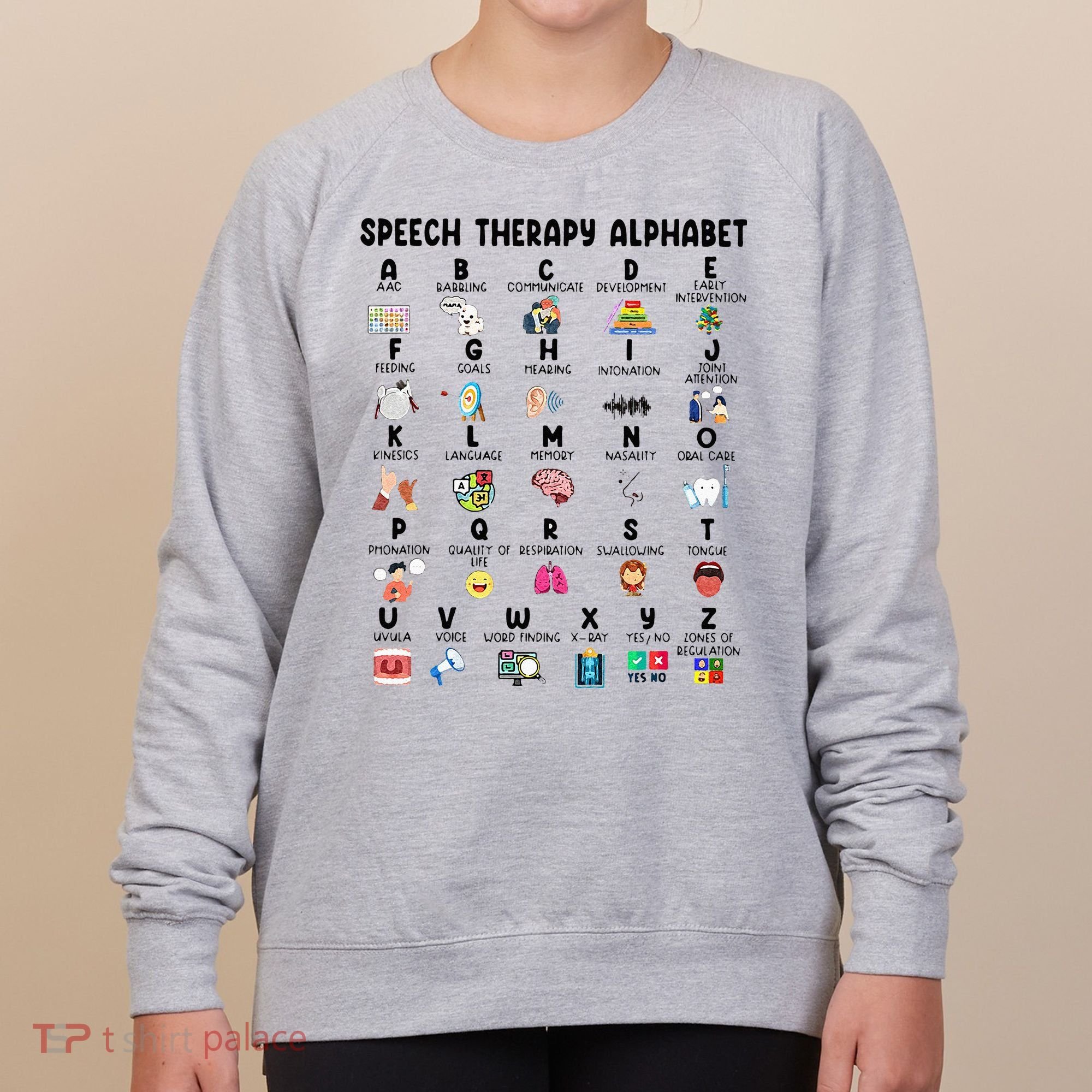 Abc Of Speech Therapy Alphabet Speech Language Pathologist Women's Sweatshirt
