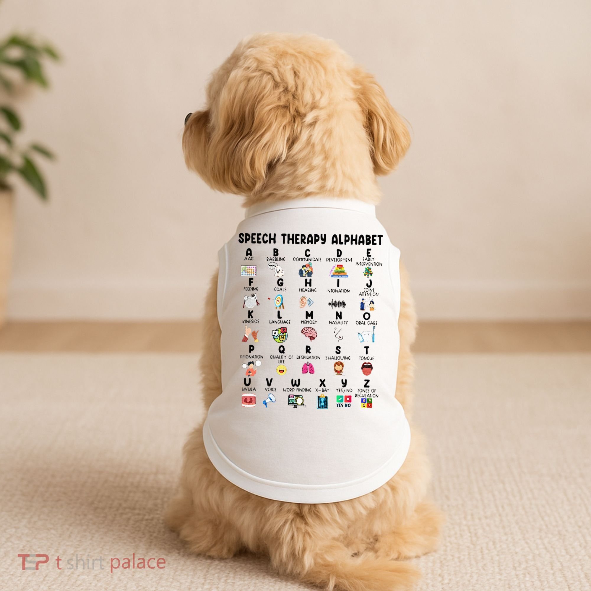 Abc Of Speech Therapy Alphabet Speech Language Pathologist Doggie Tank