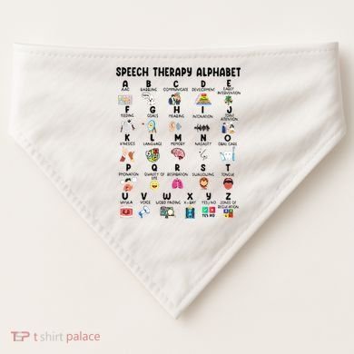 Abc Of Speech Therapy Alphabet Speech Language Pathologist USA-Made Doggie Bandana
