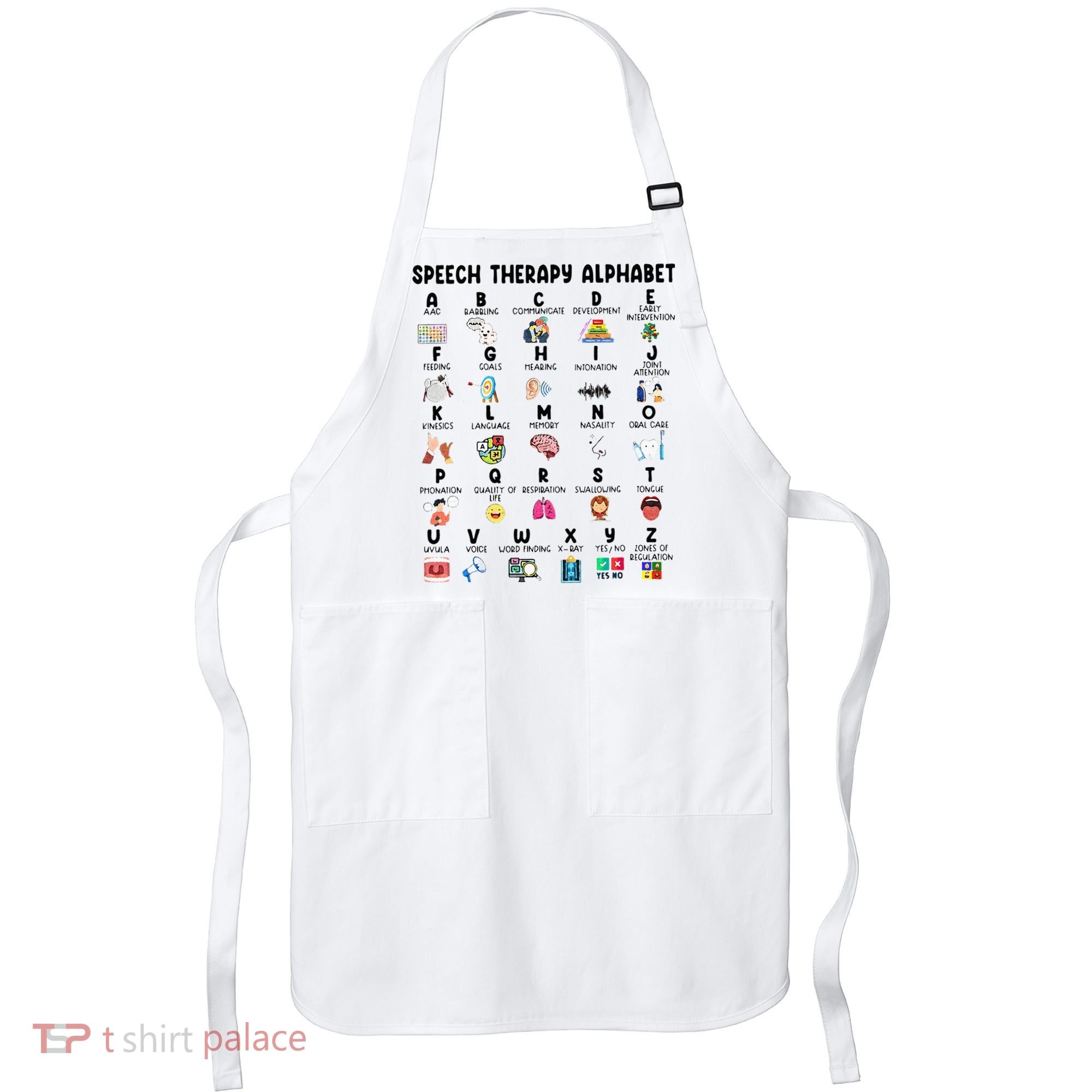 Abc Of Speech Therapy Alphabet Speech Language Pathologist Apron