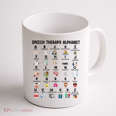 Abc Of Speech Therapy Alphabet Speech Language Pathologist Coffee Mug back