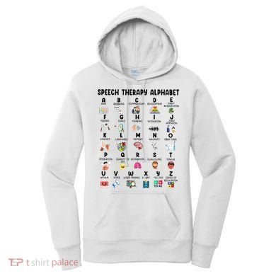 Abc Of Speech Therapy Alphabet Speech Language Pathologist Women's Hoodie