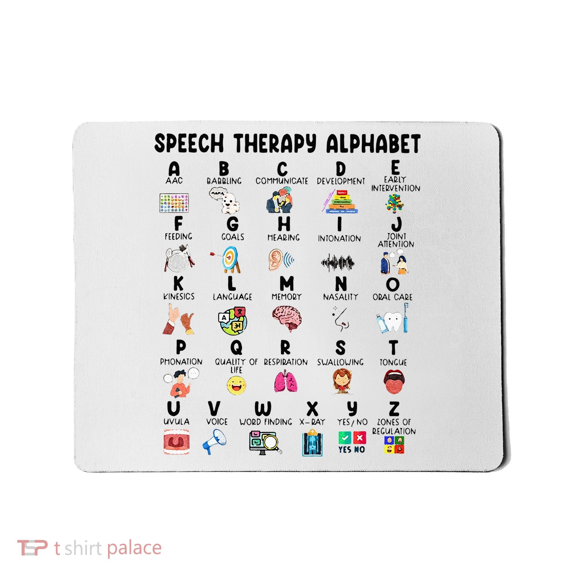 Abc Of Speech Therapy Alphabet Speech Language Pathologist Mousepad