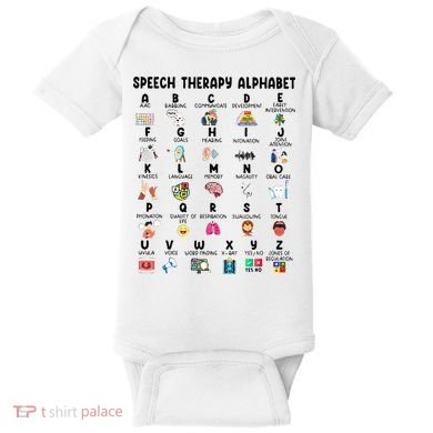 Abc Of Speech Therapy Alphabet Speech Language Pathologist Baby Bodysuit