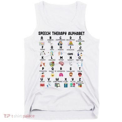 Abc Of Speech Therapy Alphabet Speech Language Pathologist Tank Top