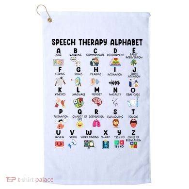 Abc Of Speech Therapy Alphabet Speech Language Pathologist Golf Towel