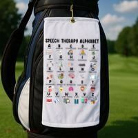 Abc Of Speech Therapy Alphabet Speech Language Pathologist Golf Towel thumb 2