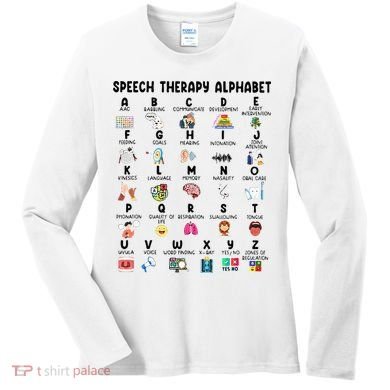 Abc Of Speech Therapy Alphabet Speech Language Pathologist Women's Long Sleeve Shirt