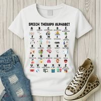 Abc Of Speech Therapy Alphabet Speech Language Pathologist Women's T-Shirt thumb 3