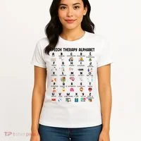 Abc Of Speech Therapy Alphabet Speech Language Pathologist Women's T-Shirt thumb 4