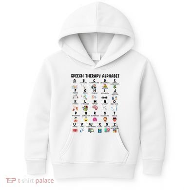 Abc Of Speech Therapy Alphabet Speech Language Pathologist Kids Hoodie