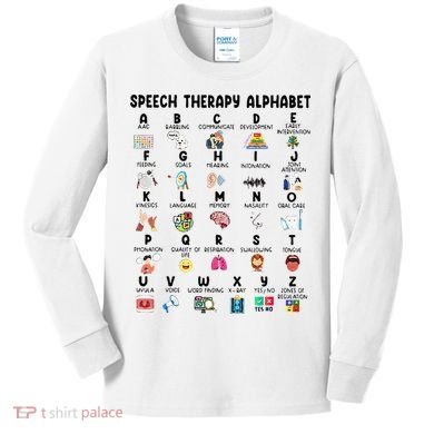 Abc Of Speech Therapy Alphabet Speech Language Pathologist Kids Long Sleeve Shirt