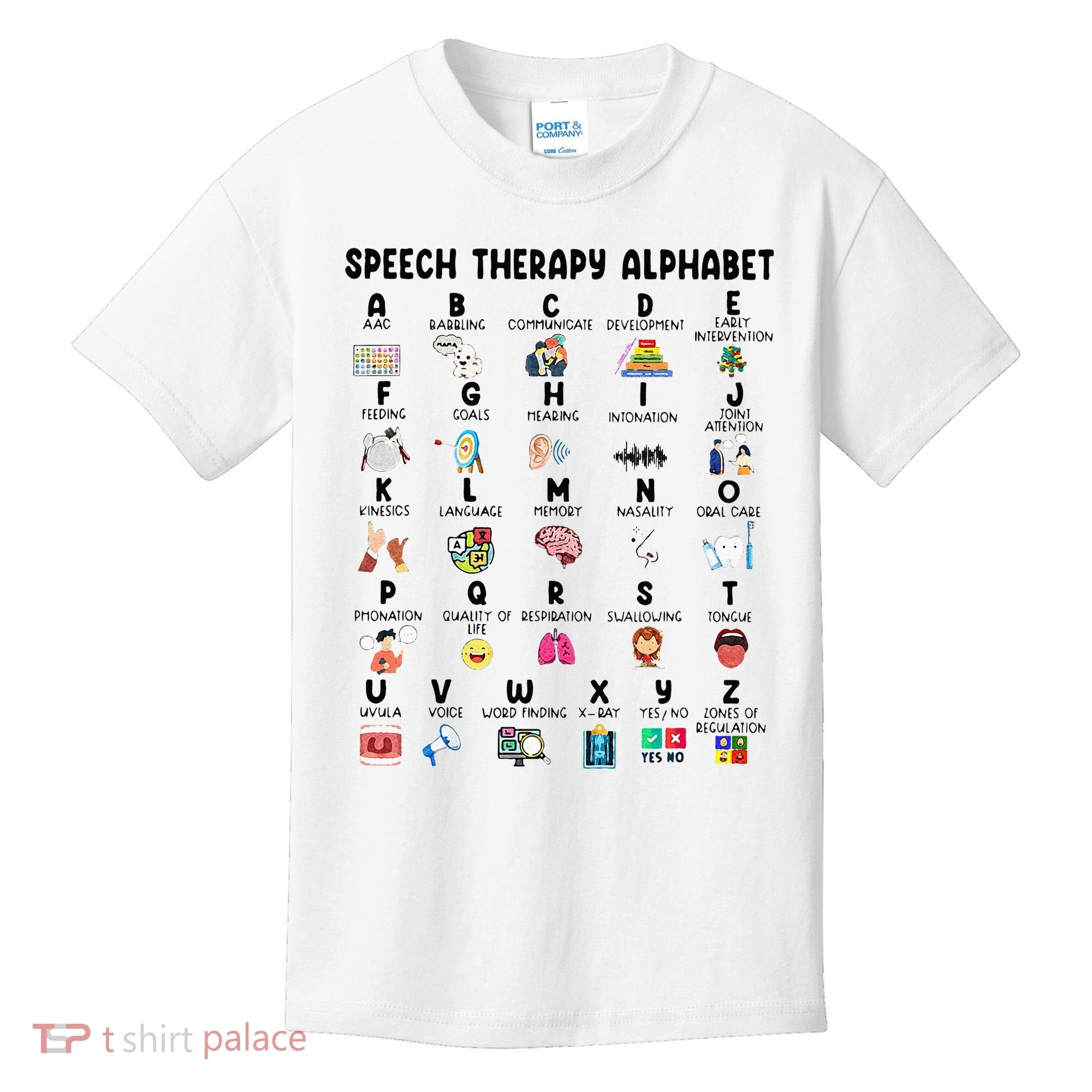 Abc Of Speech Therapy Alphabet Speech Language Pathologist Kids T-Shirt