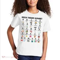 Abc Of Speech Therapy Alphabet Speech Language Pathologist Kids T-Shirt thumb 2