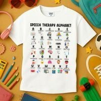 Abc Of Speech Therapy Alphabet Speech Language Pathologist Kids T-Shirt thumb 3