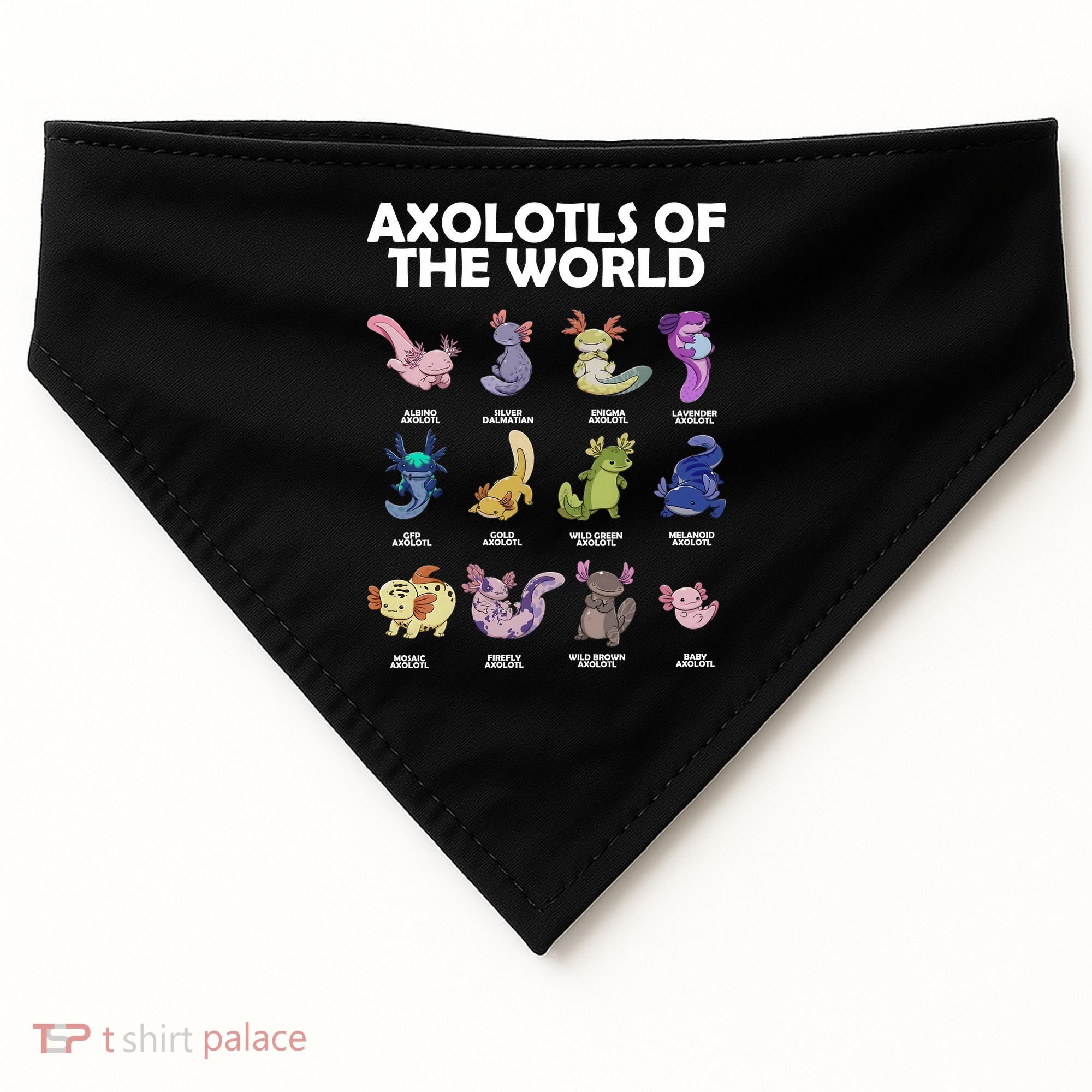 Axolotls Of The World USA-Made Doggie Bandana