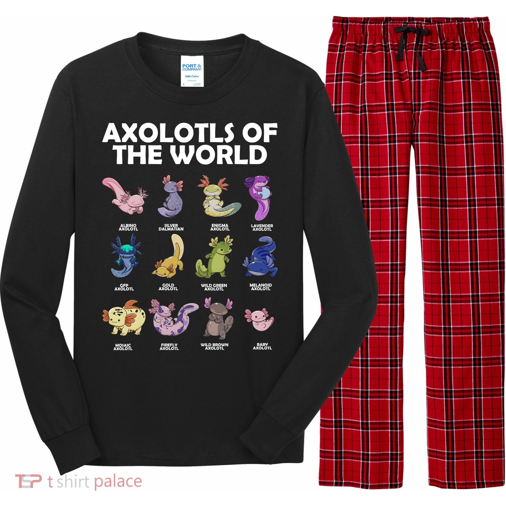 Axolotls Of The World Long Sleeve Pajama Set