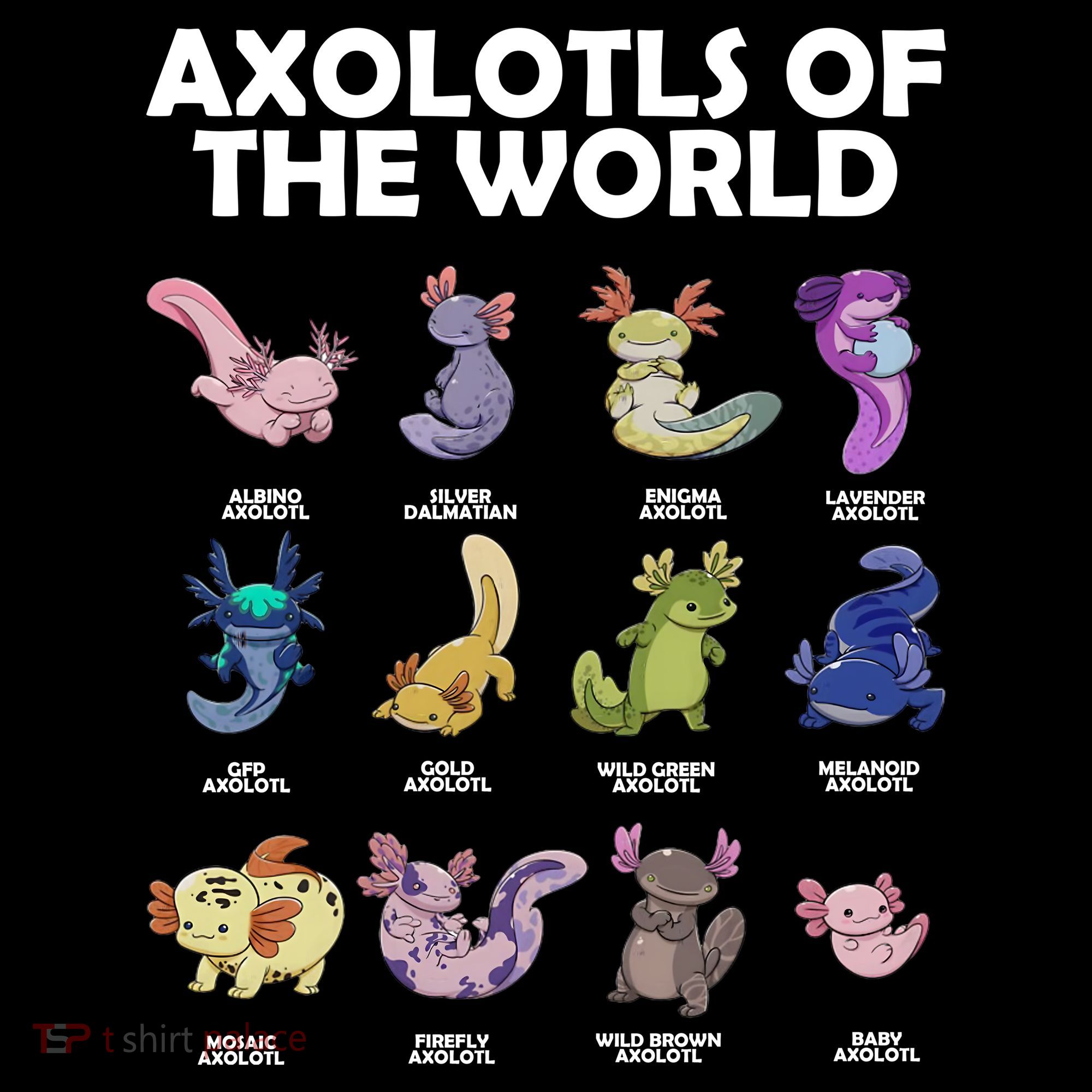 Axolotls Of The World Women's Hoodie