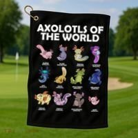Axolotls Of The World Golf Towel thumb 1