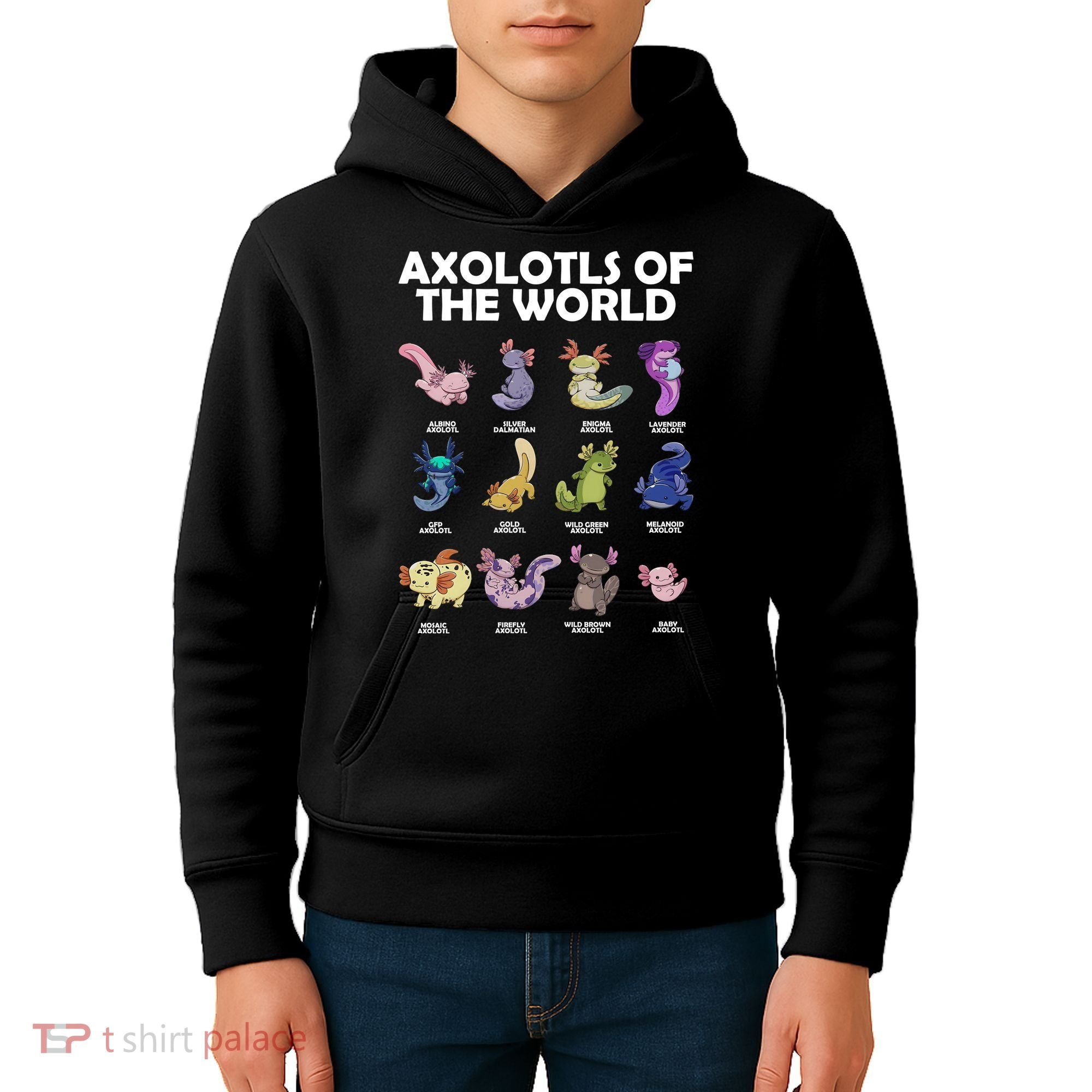Axolotls Of The World Kids Hoodie