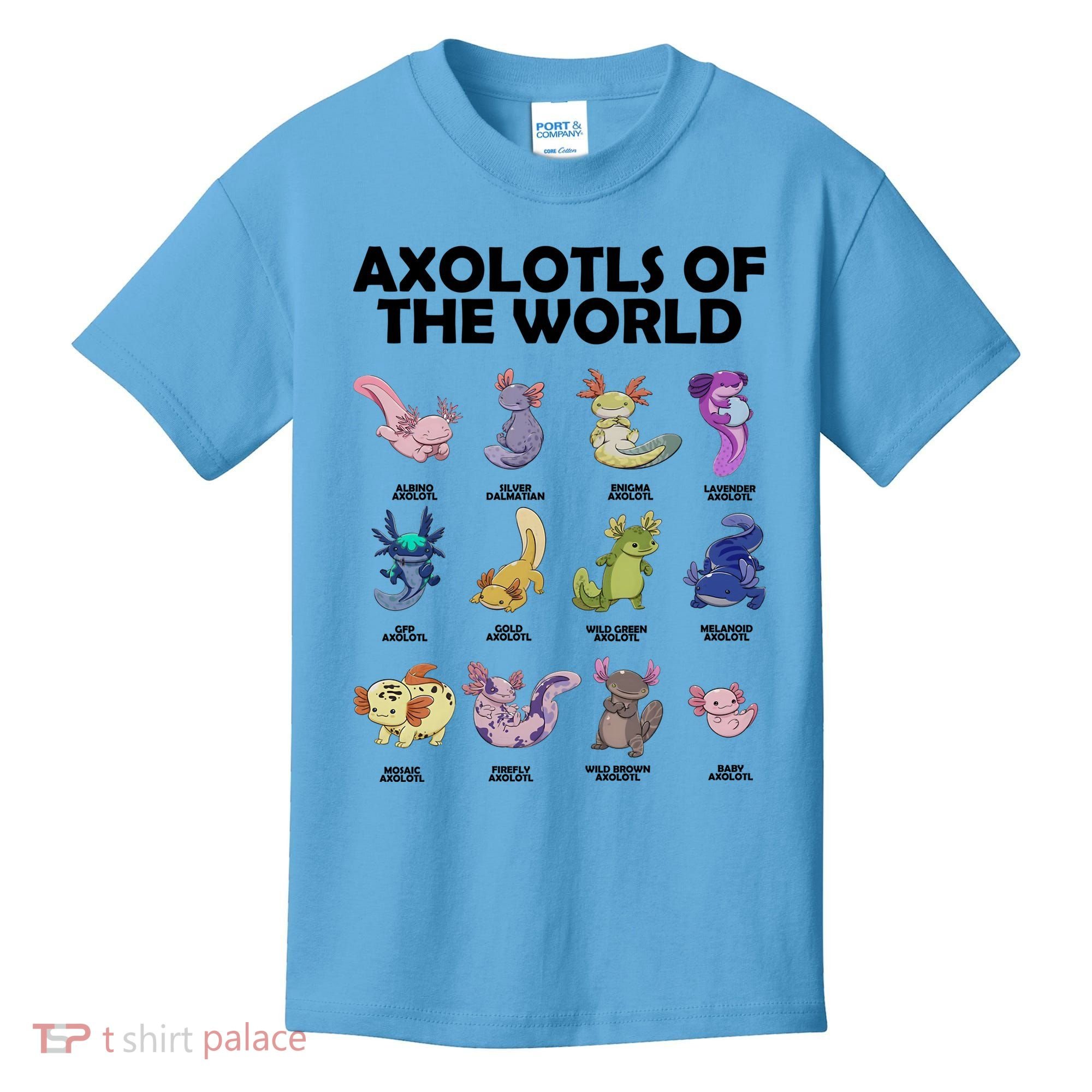 Axolotls Of The World Kids T-Shirt