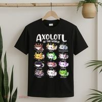Axolotls Of The World Kawaii Types Of Axolotl Fish Amphibian T-Shirt thumb 2