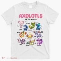Axolotls Of The World Animals Kawaii T-Shirt thumb 0