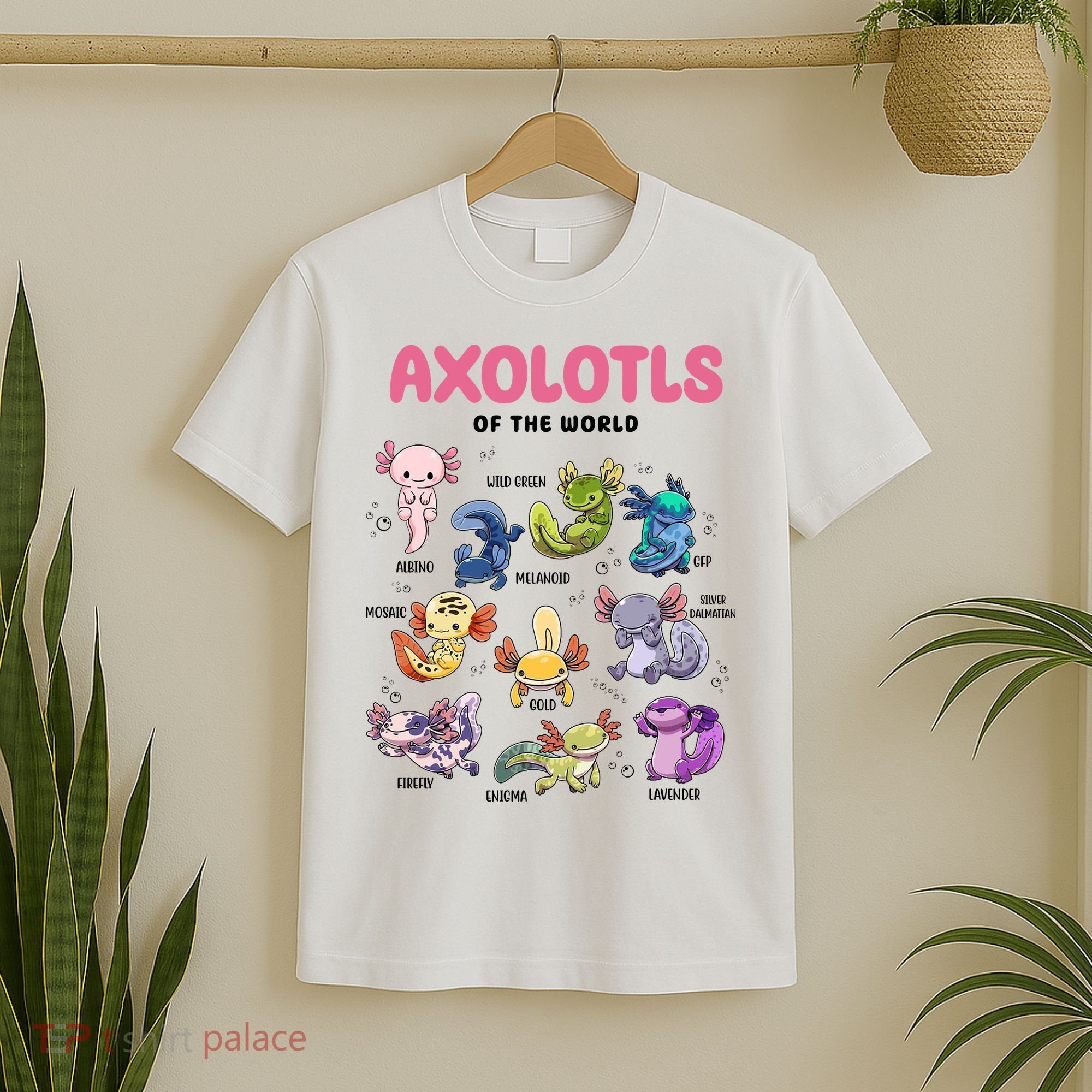 Axolotls Of The World Animals Kawaii T-Shirt