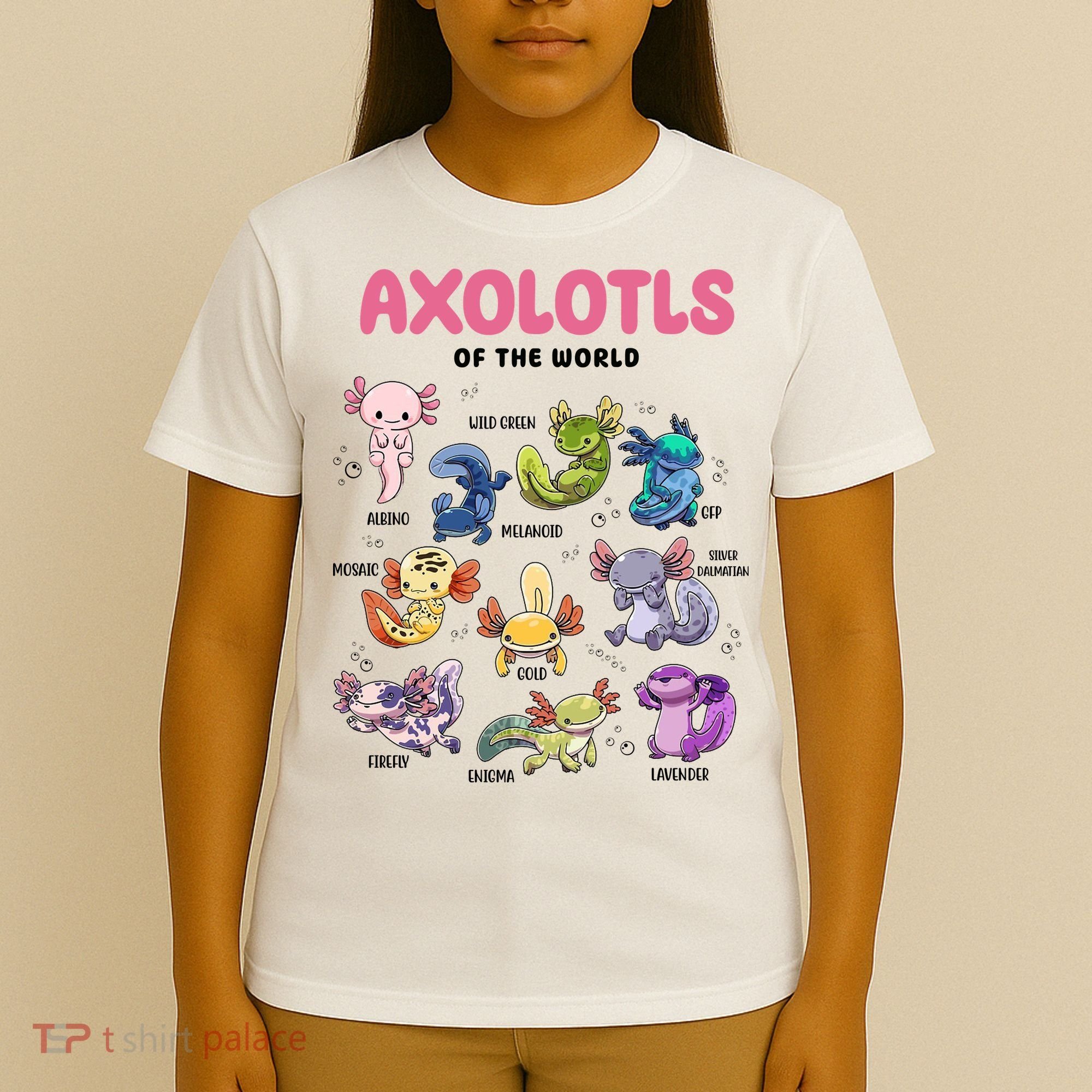 Axolotls Of The World Animals Kawaii T-Shirt