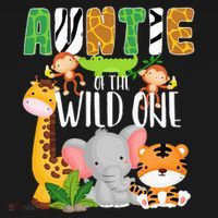 Auntie of the Wild One Zoo Theme Birthday Safari Animals Women's Tank Top thumb 5