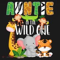 Auntie of the Wild One Zoo Theme Birthday Safari Animals Visor thumb 3