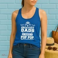 Awesome Only The Greatest Dads Get Promoted To Pop Pop Gift Women's Tank Top thumb 2