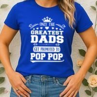Awesome Only The Greatest Dads Get Promoted To Pop Pop Gift Women's T-Shirt thumb 2
