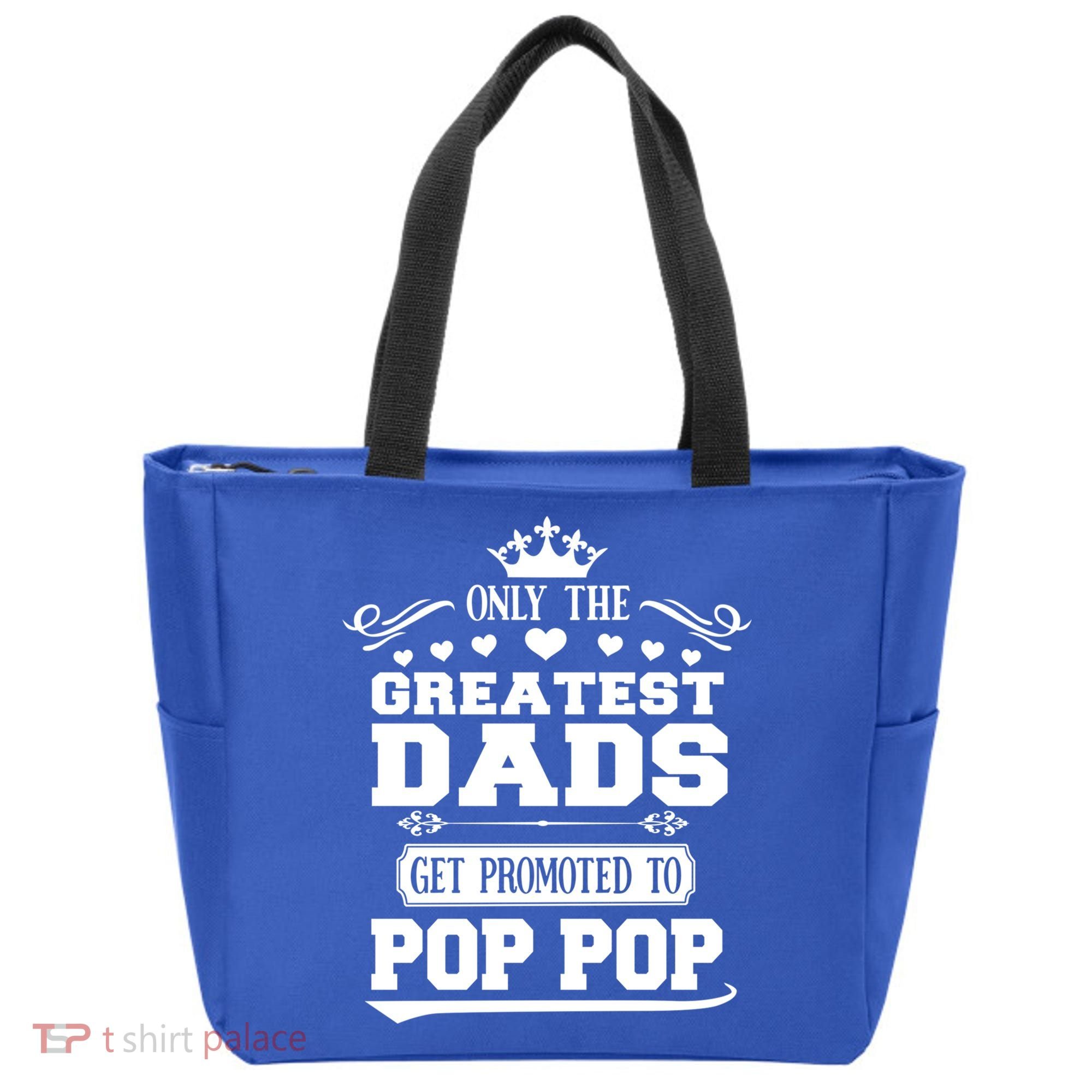Awesome Only The Greatest Dads Get Promoted To Pop Pop Gift Tote Bag