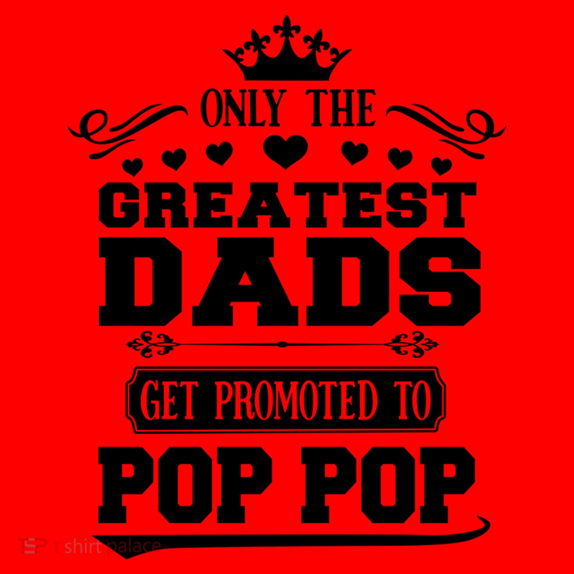 Awesome Only The Greatest Dads Get Promoted To Pop Pop Gift Santa Hat