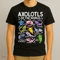 Axolotls Of The World Cute Kawaii Axolotl T-Shirt thumb 3