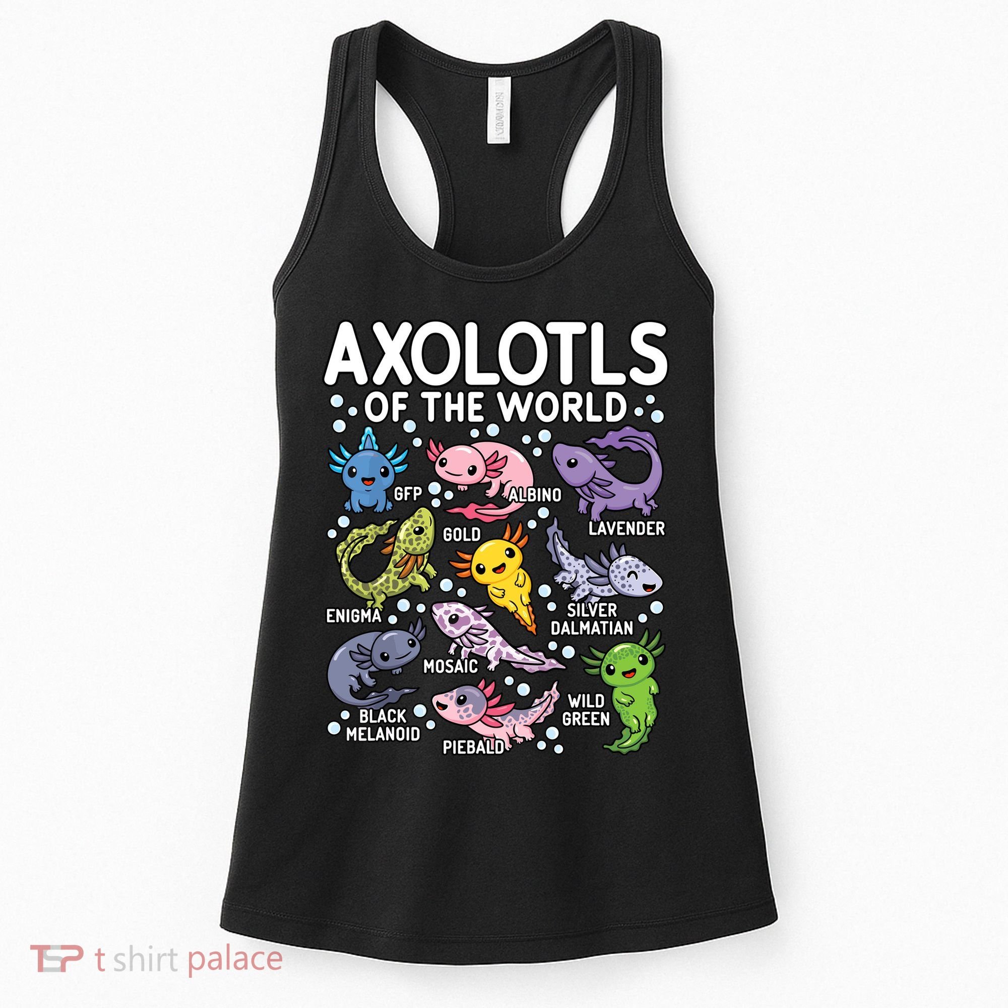 Axolotls Of The World Cute Kawaii Axolotl Women's Tank Top