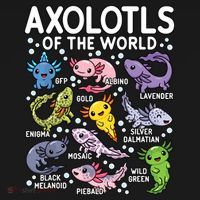 Axolotls Of The World Cute Kawaii Axolotl Women's Tank Top thumb 5