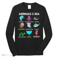 Animals Of The World Sea Creatures Funny Ocean Humor Meme Long Sleeve Shirt thumb 0