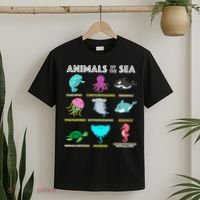 Animals Of The World Sea Creatures Funny Ocean Humor Meme T-Shirt thumb 2