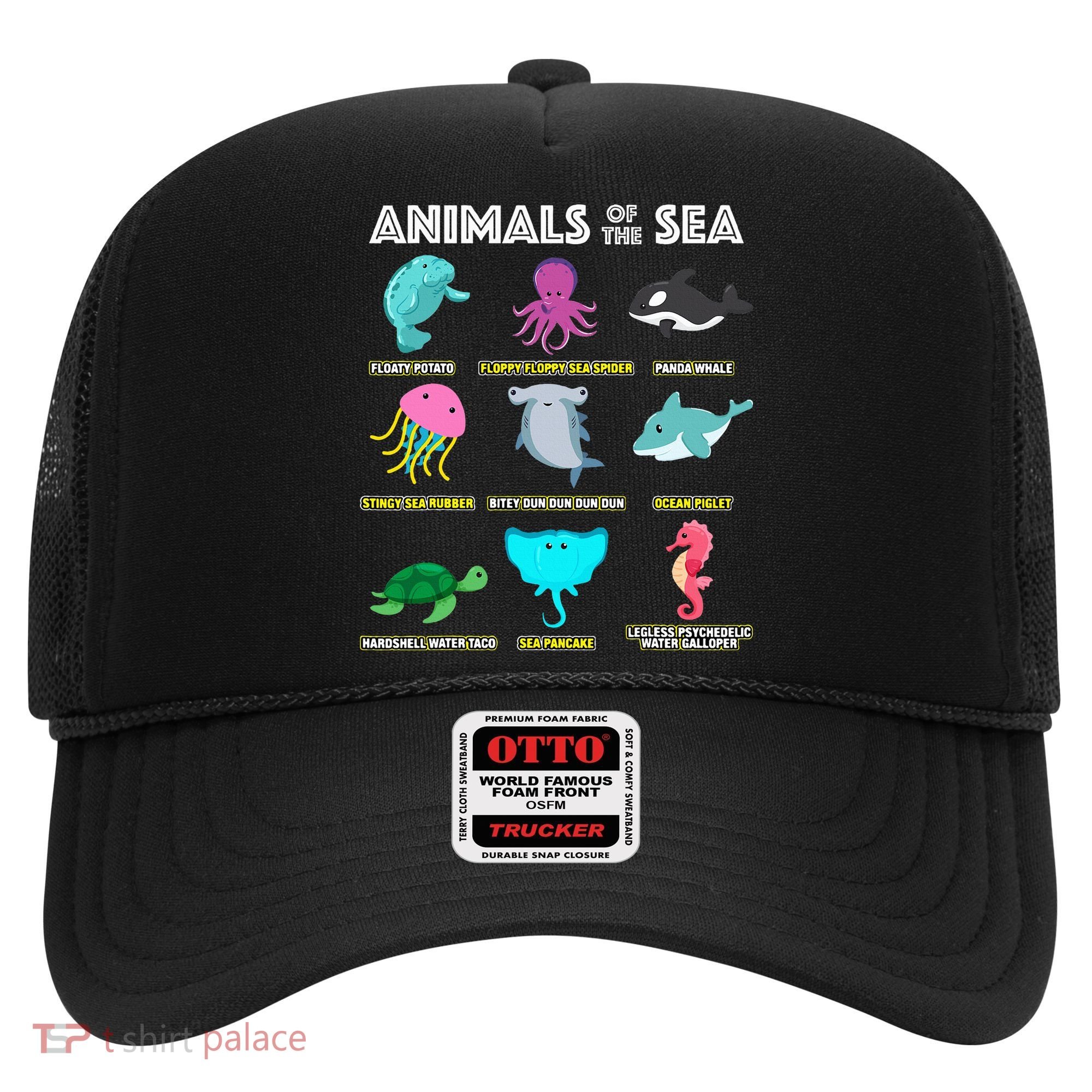 Animals Of The World Sea Creatures Funny Ocean Humor Meme Hat