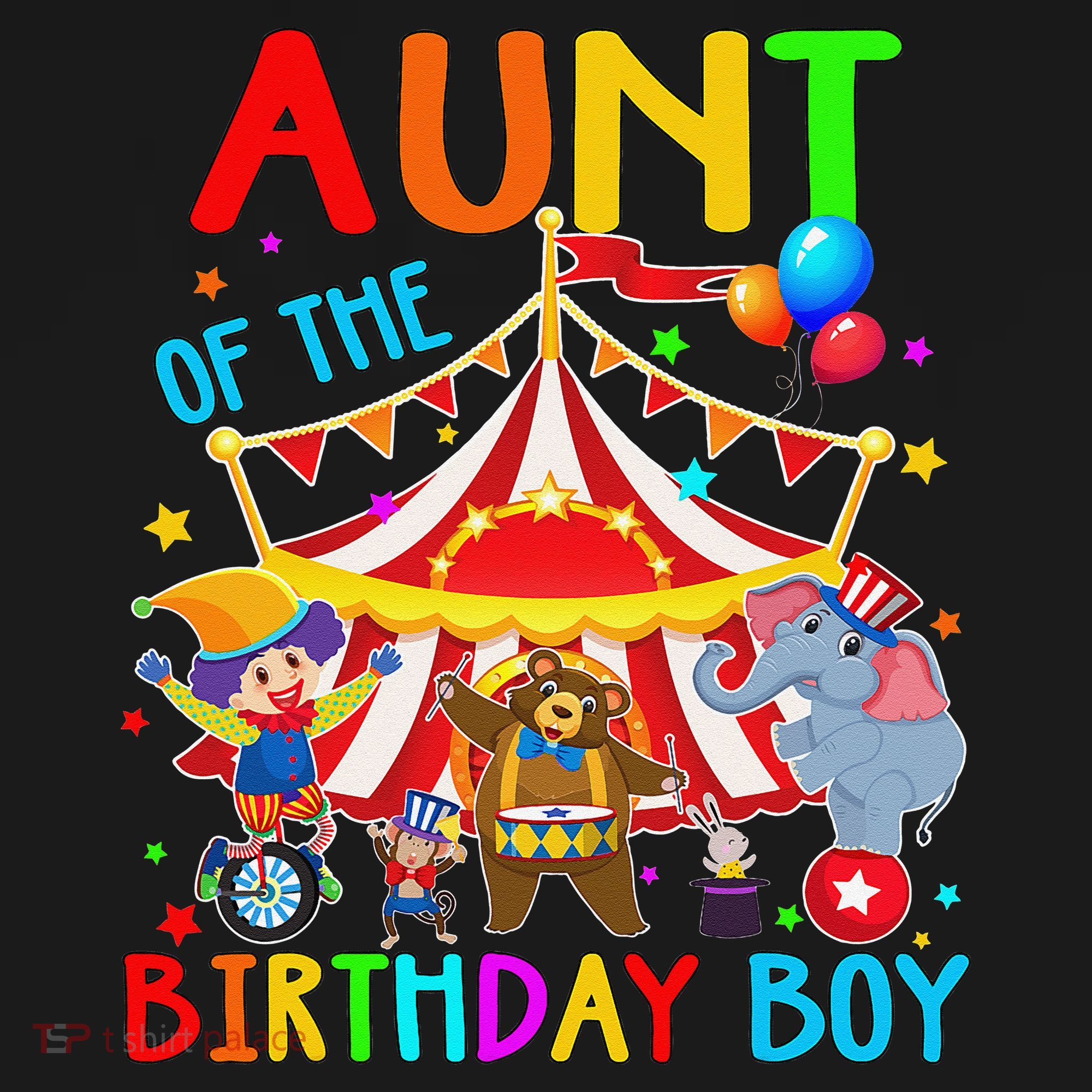 Aunt Of The Birthday Carnival Circus Themed Family Bday T-Shirt