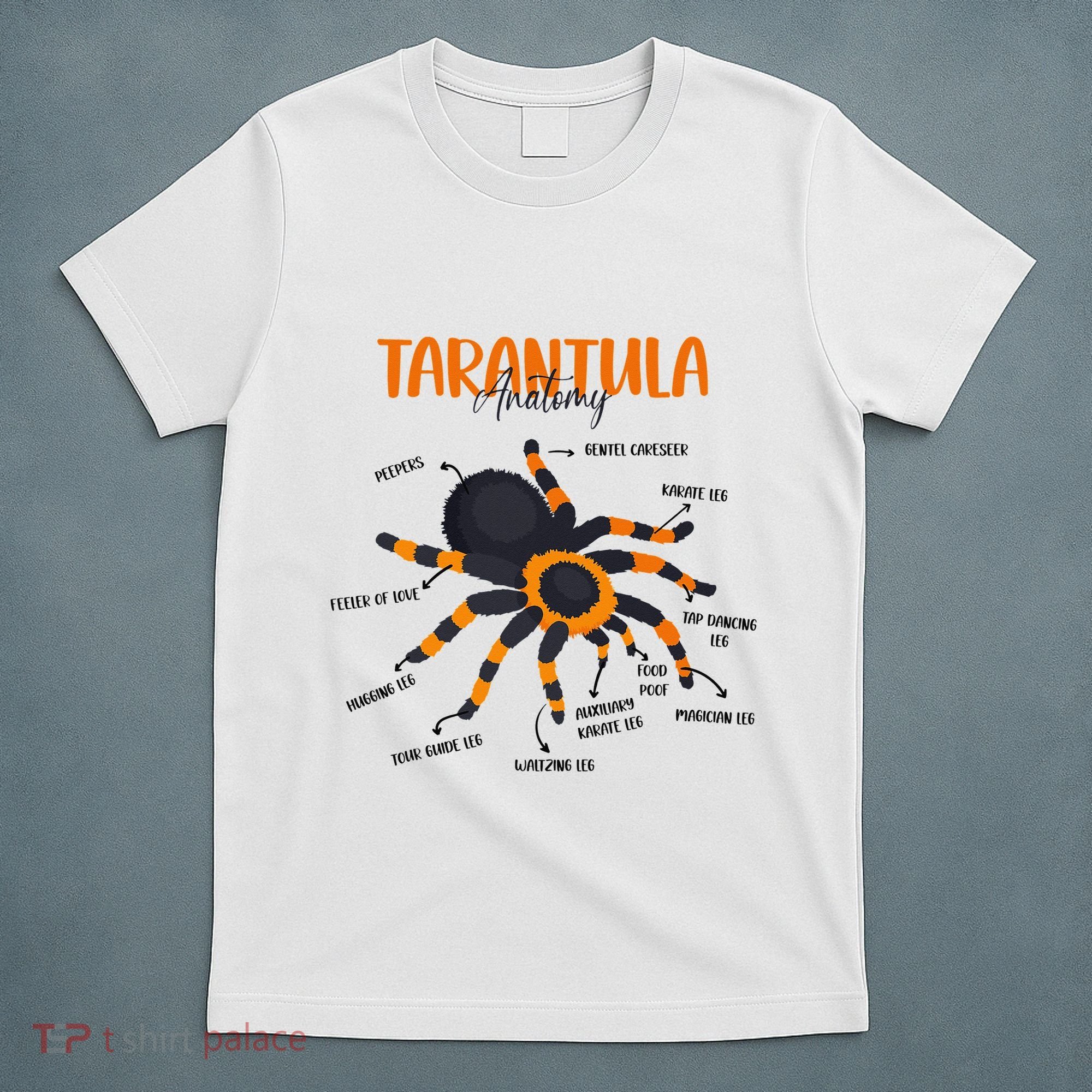 Anatomy Of Tarantula Spider Arthropod Arachnid Arachnophile T-Shirt