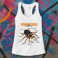 Anatomy Of Tarantula Spider Arthropod Arachnid Arachnophile Women's Tank Top thumb 3