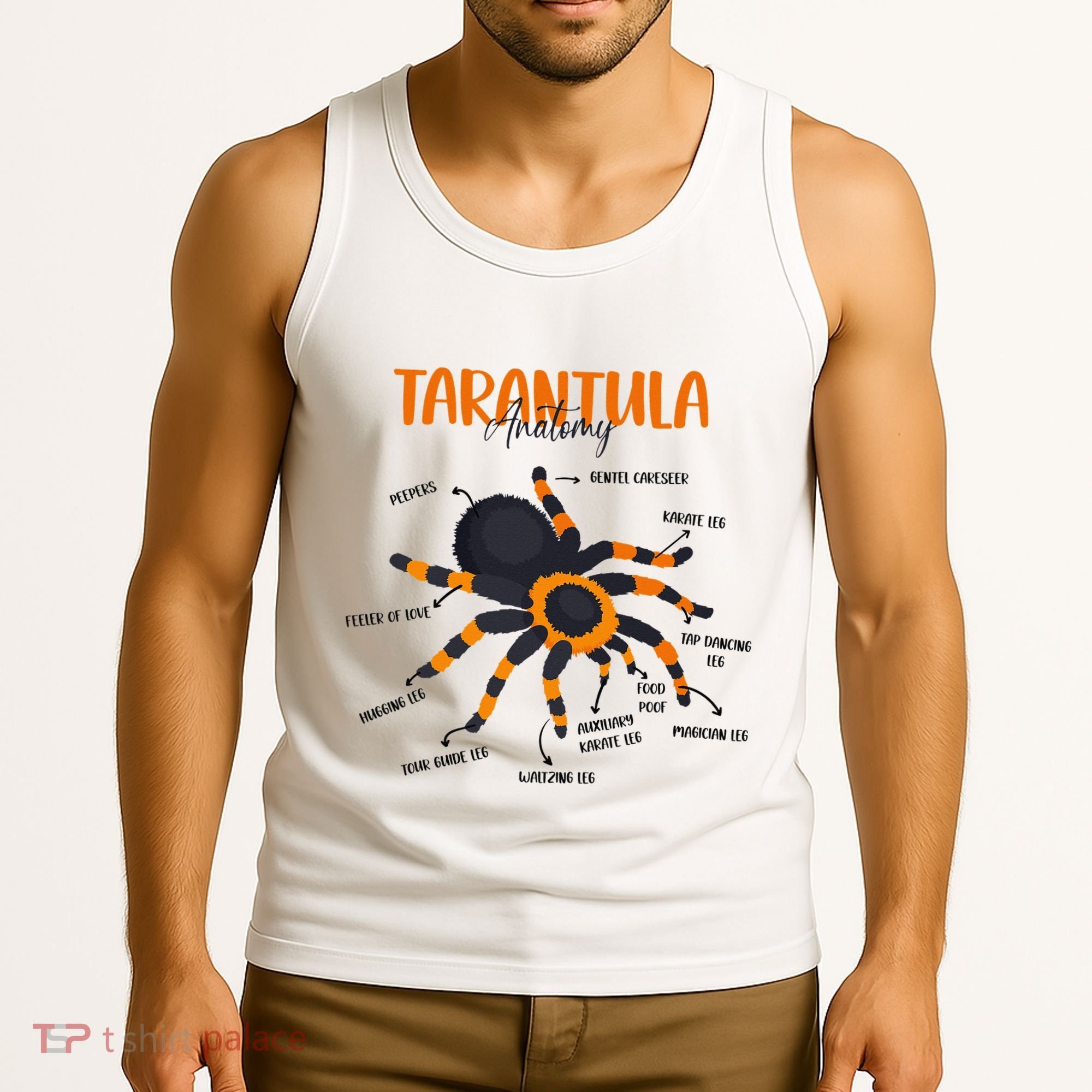 Anatomy Of Tarantula Spider Arthropod Arachnid Arachnophile Tank Top