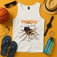 Anatomy Of Tarantula Spider Arthropod Arachnid Arachnophile Tank Top thumb 4