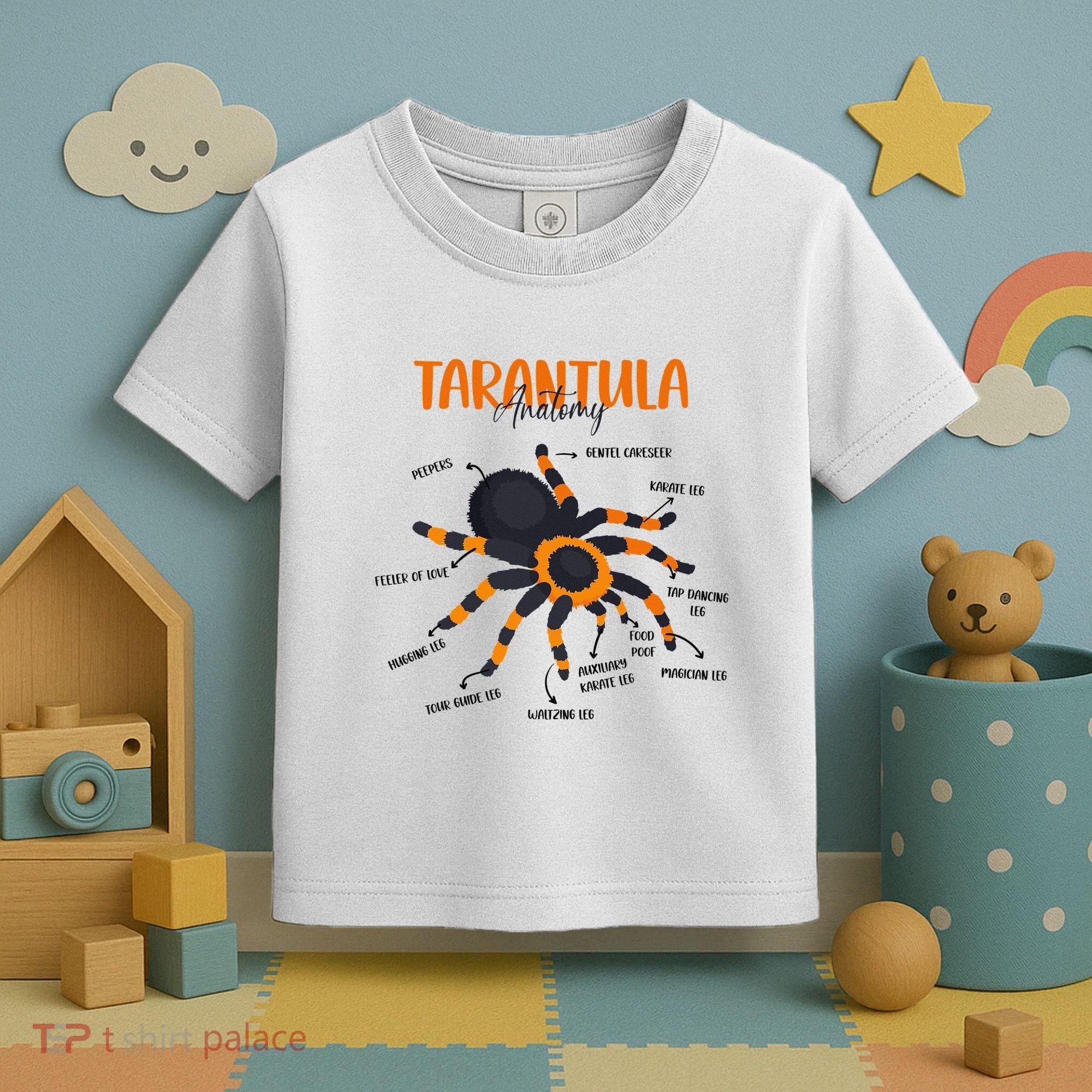 Anatomy Of Tarantula Spider Arthropod Arachnid Arachnophile Toddler T-Shirt