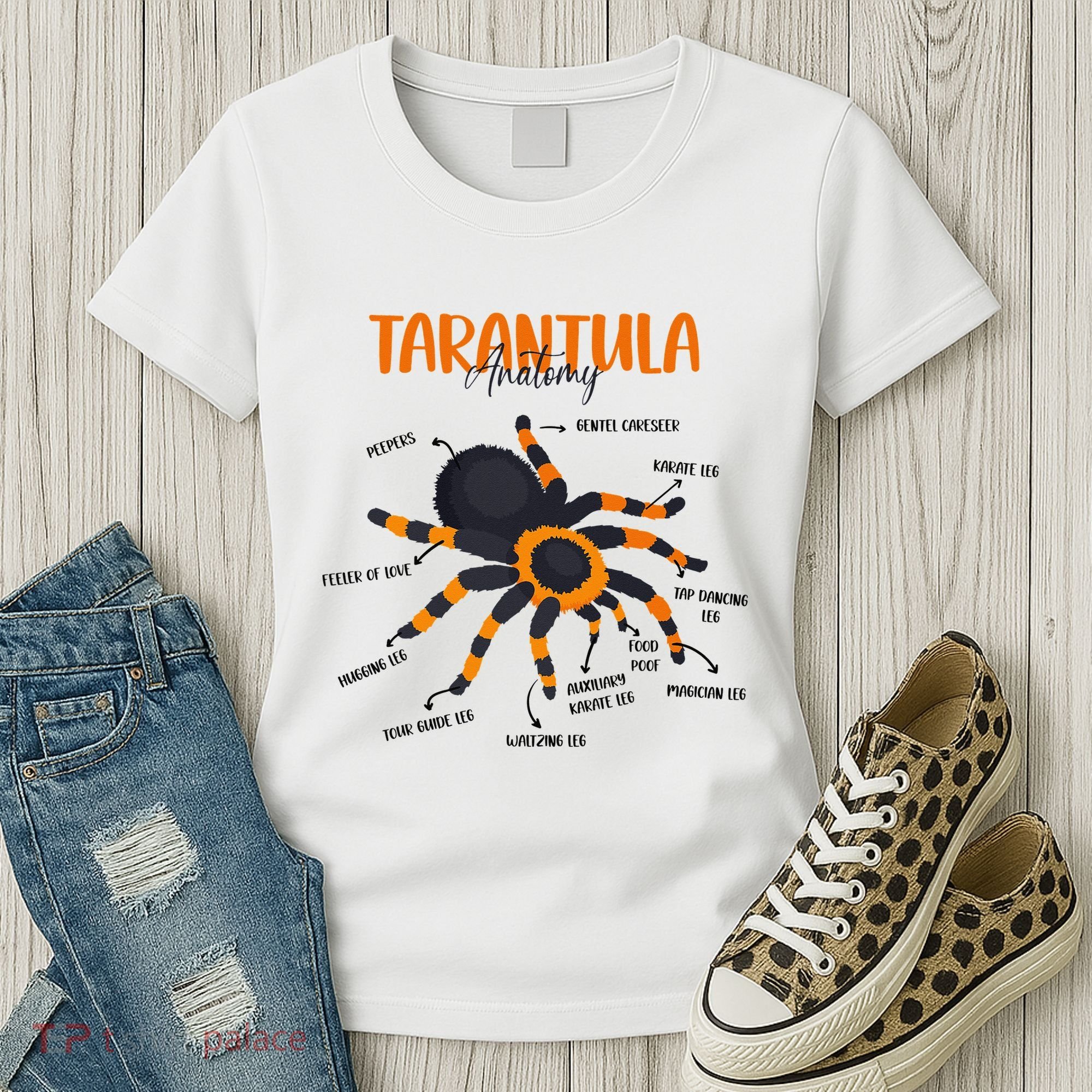 Anatomy Of Tarantula Spider Arthropod Arachnid Arachnophile Women's T-Shirt