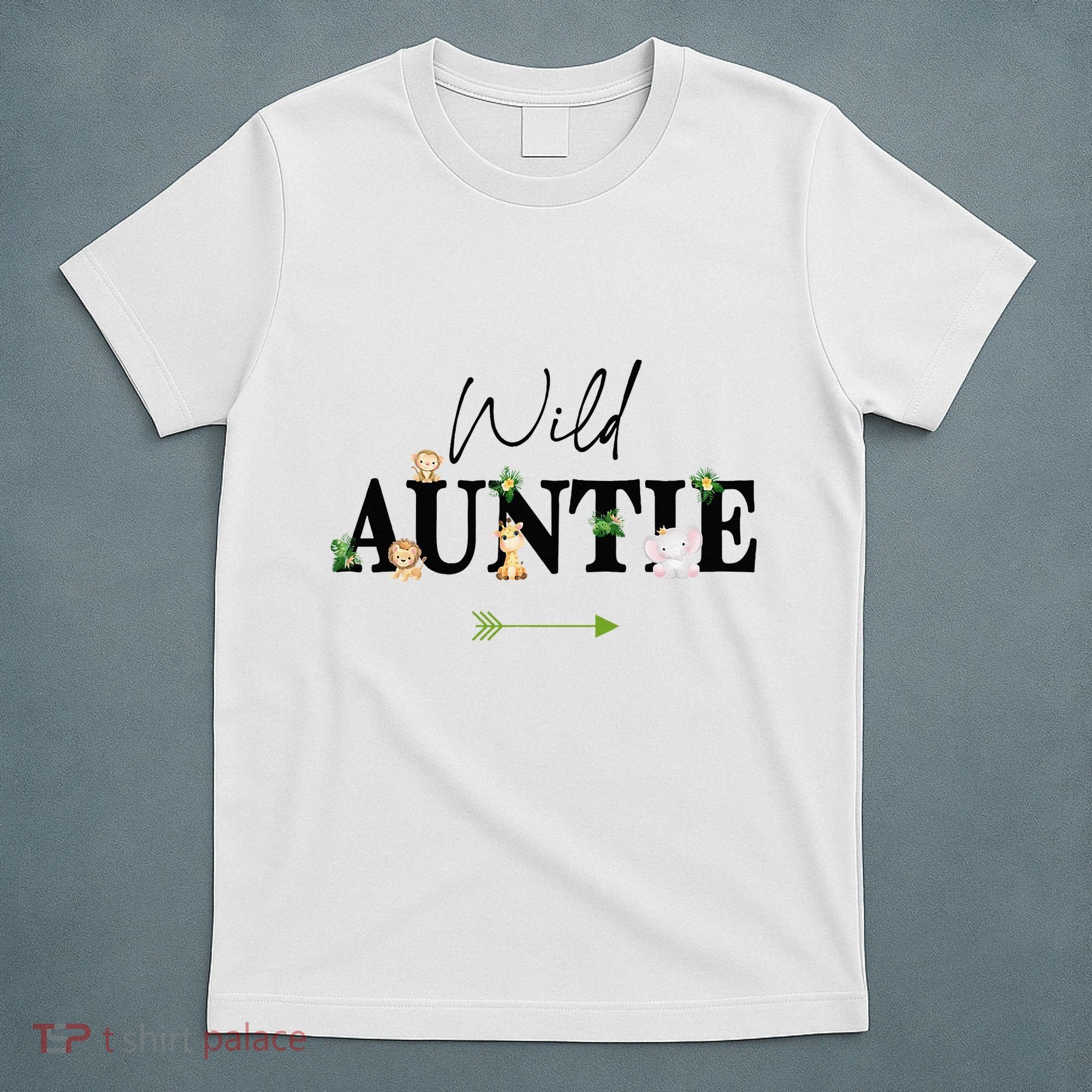 Auntie Of The Wild One Zoo Birthday Safari Jungle Animal T-Shirt